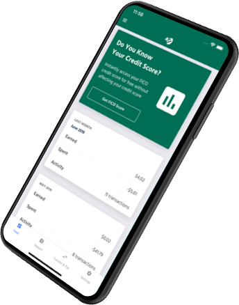 Mobile device showing FreedomCU mobile app